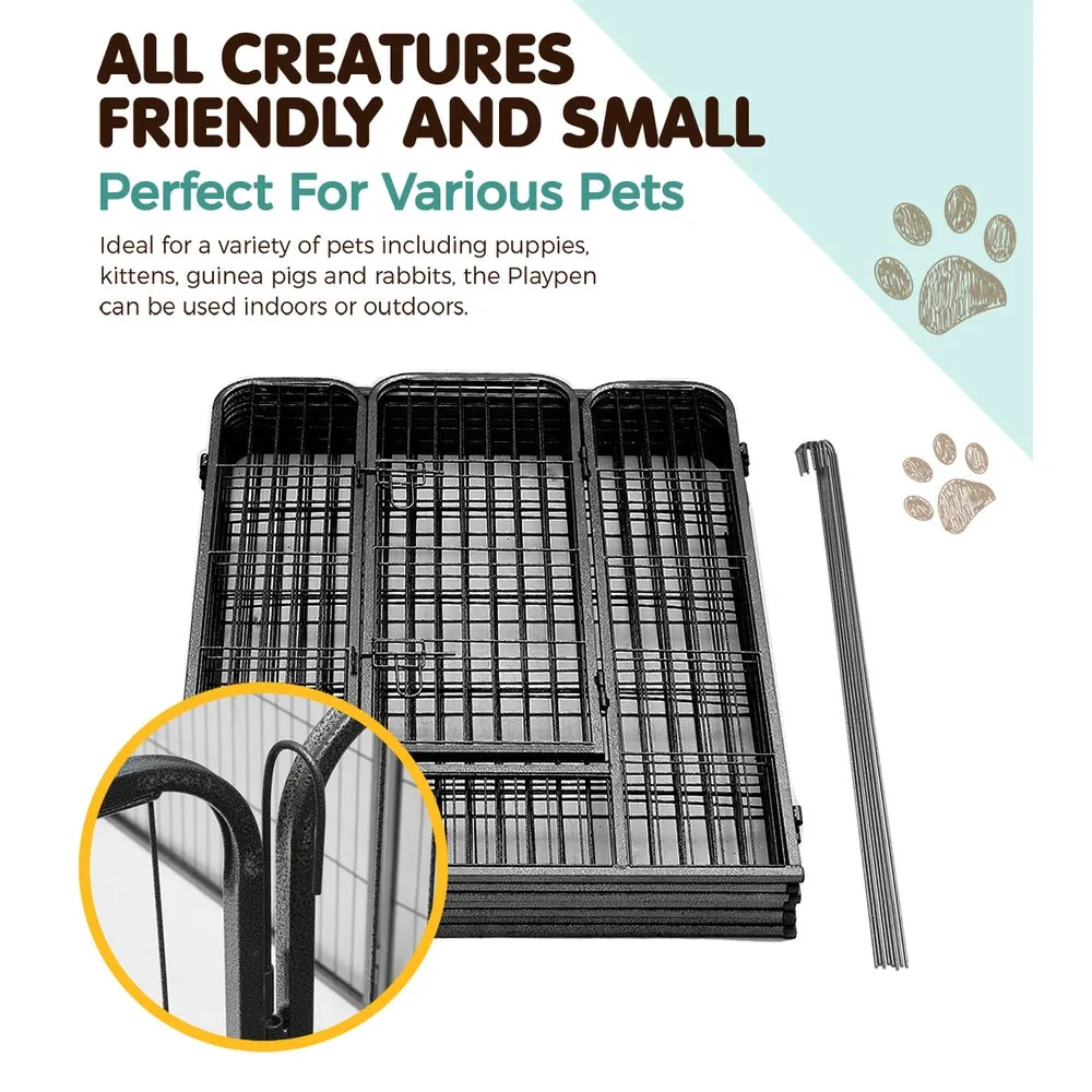 40" 8 Panel Dog Playpen | Pet Exercise Cage Enclosure Fence Play Pen