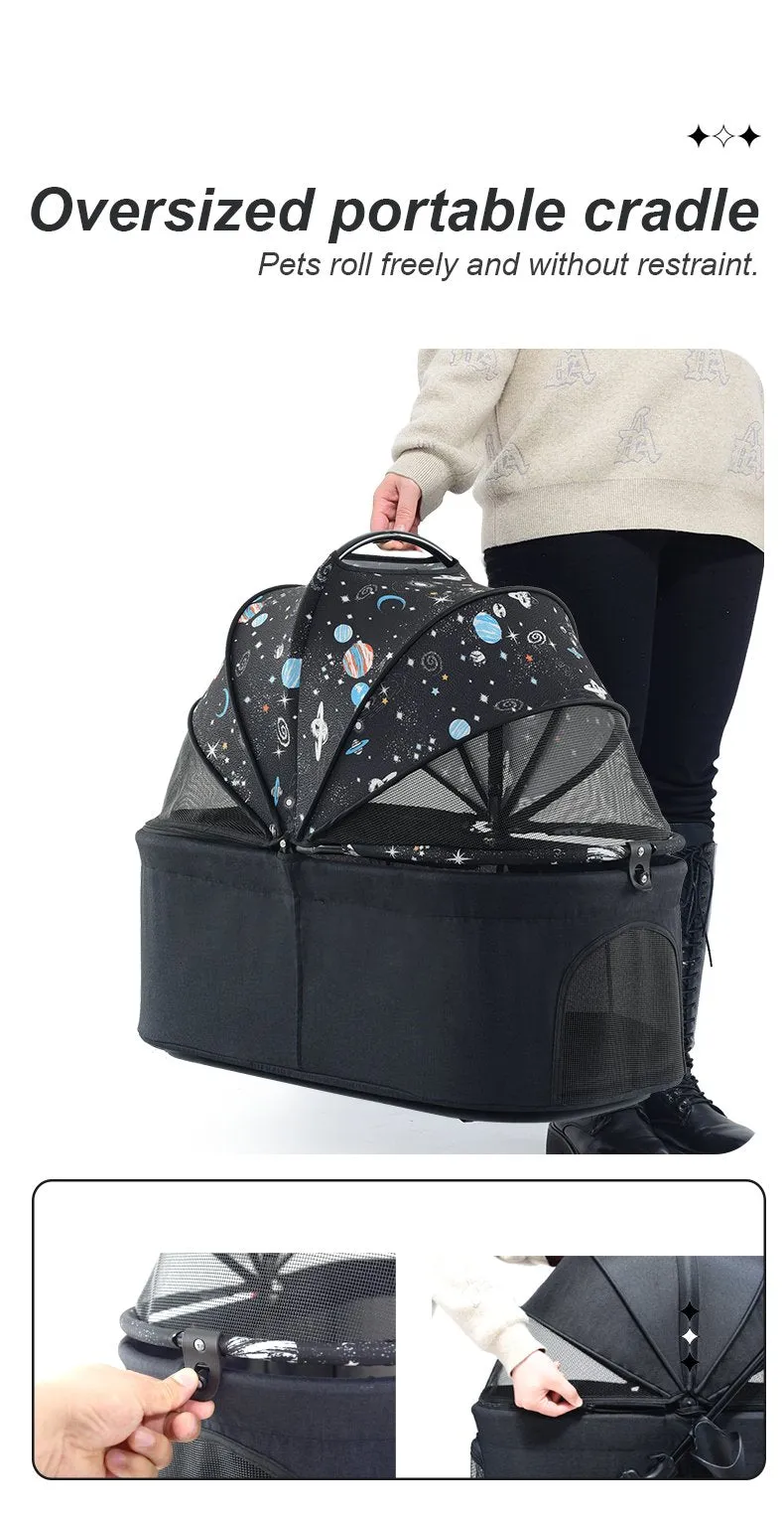 BNDC 107 Pram & Stroller For Dogs & Cats (Sky)