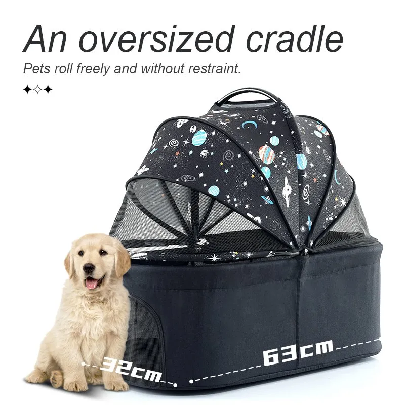 BNDC 107 Pram & Stroller For Dogs & Cats (Sky)