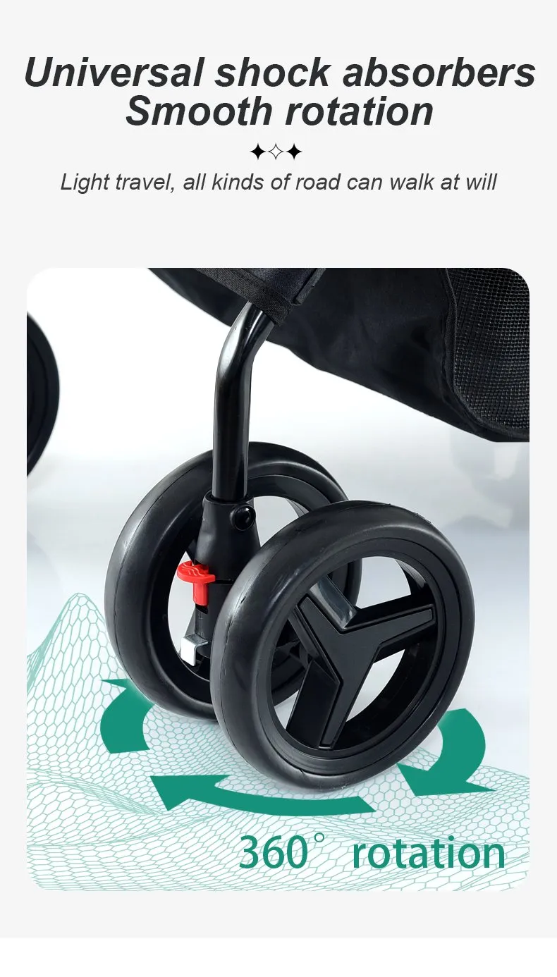 BNDC 107 Pram & Stroller For Dogs & Cats (Sky)