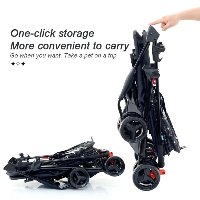 BNDC 107 Pram & Stroller For Dogs & Cats (Sky)