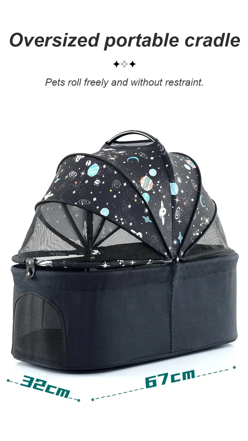 BNDC 107 Pram & Stroller For Dogs & Cats (Sky)