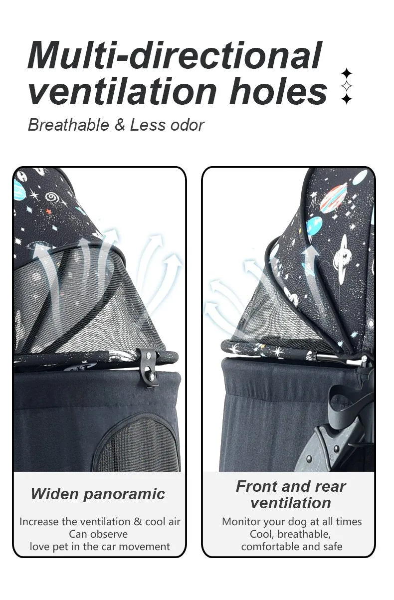 BNDC 107 Pram & Stroller For Dogs & Cats (Sky)