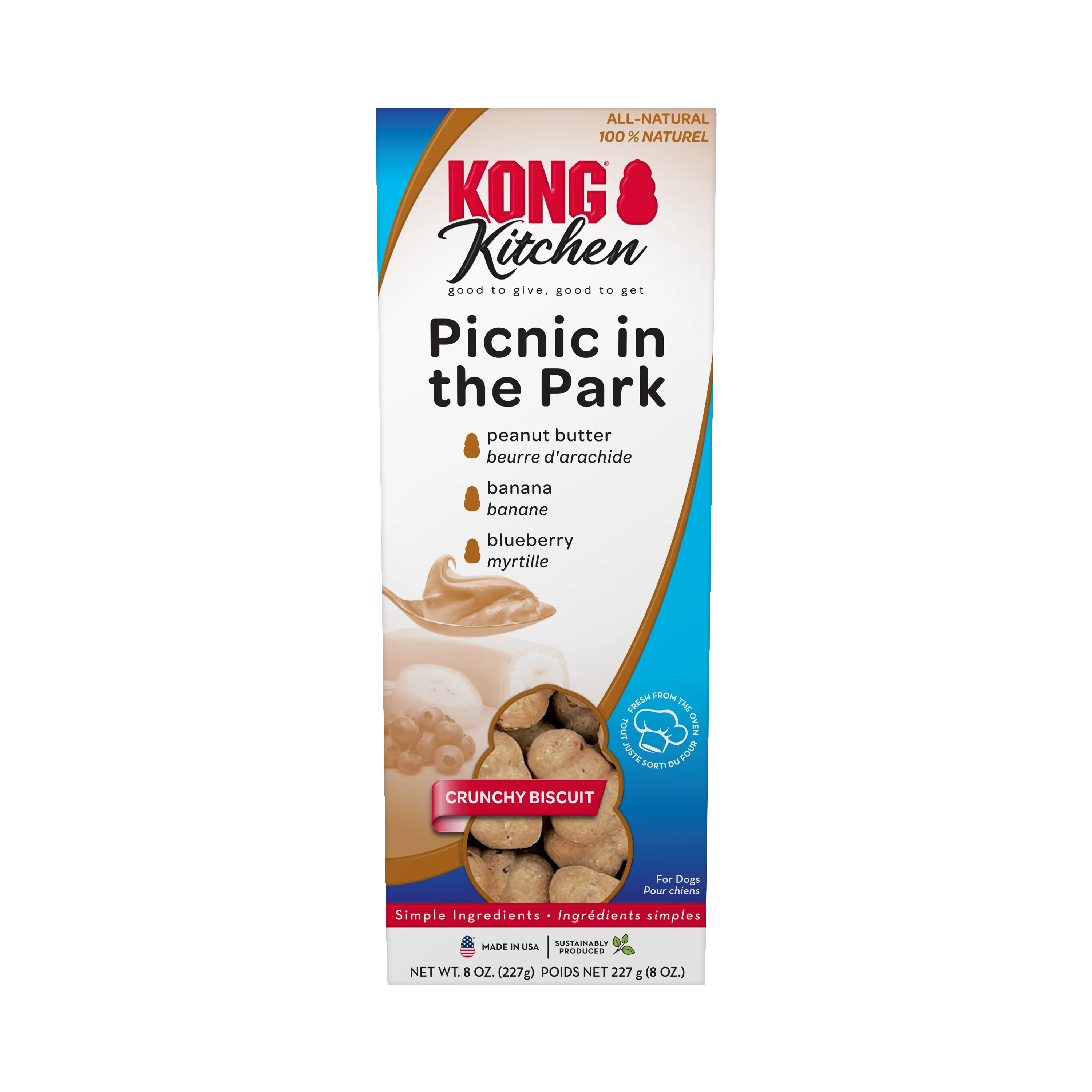 KONG Kitchen Crunchy Biscuit Picnic in the Park Dog Treat (8 oz)