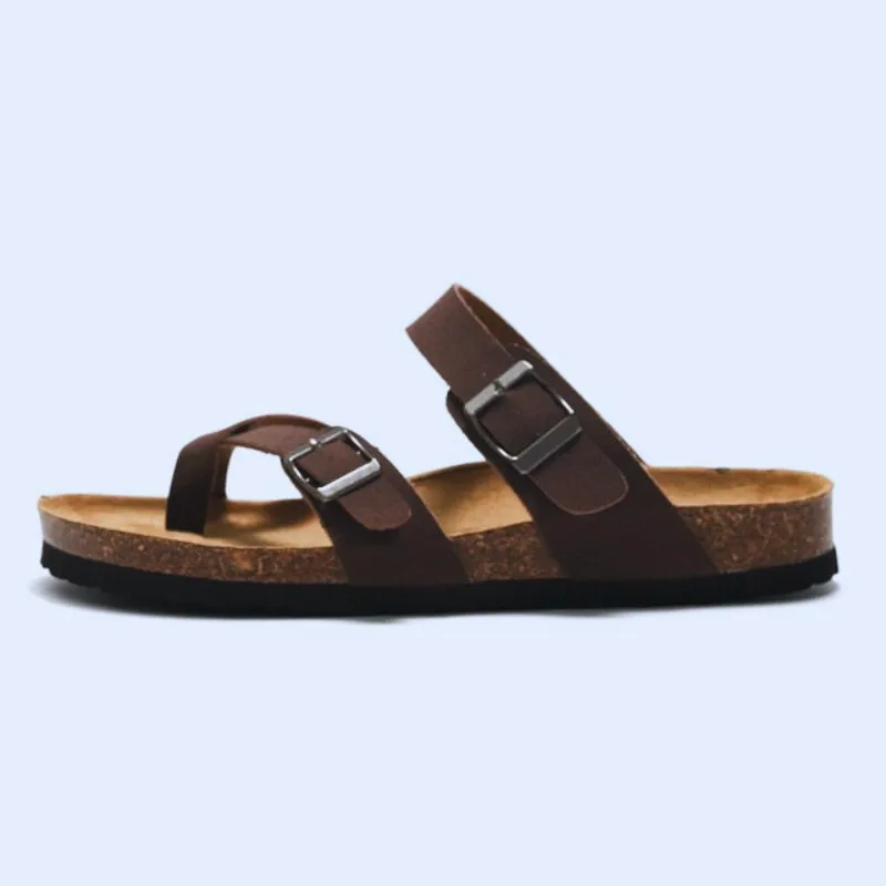 OCW Men Orthopedic Sandal Arch Support Breathable Comfortable Anti Slip Cork Buckle Strap Sandal