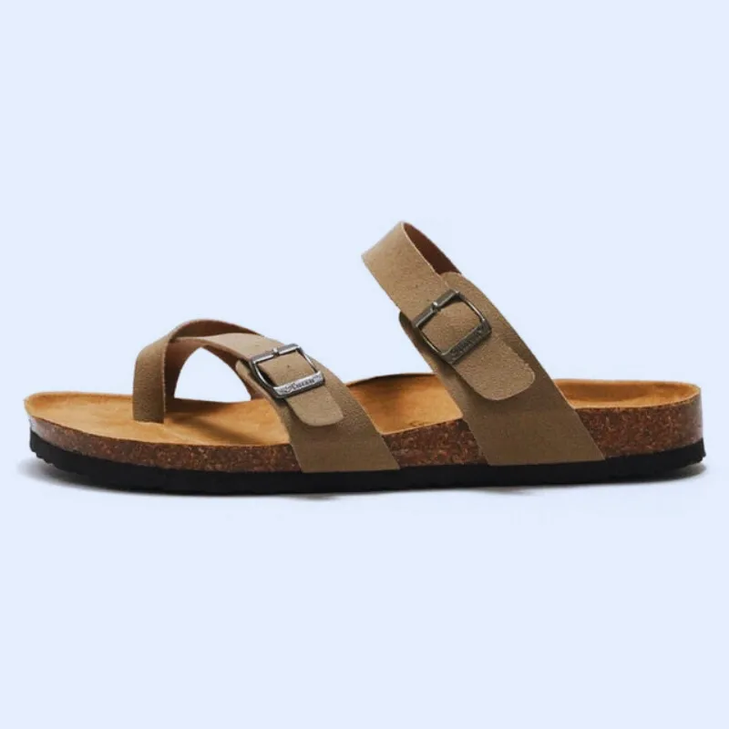 OCW Men Orthopedic Sandal Arch Support Breathable Comfortable Anti Slip Cork Buckle Strap Sandal