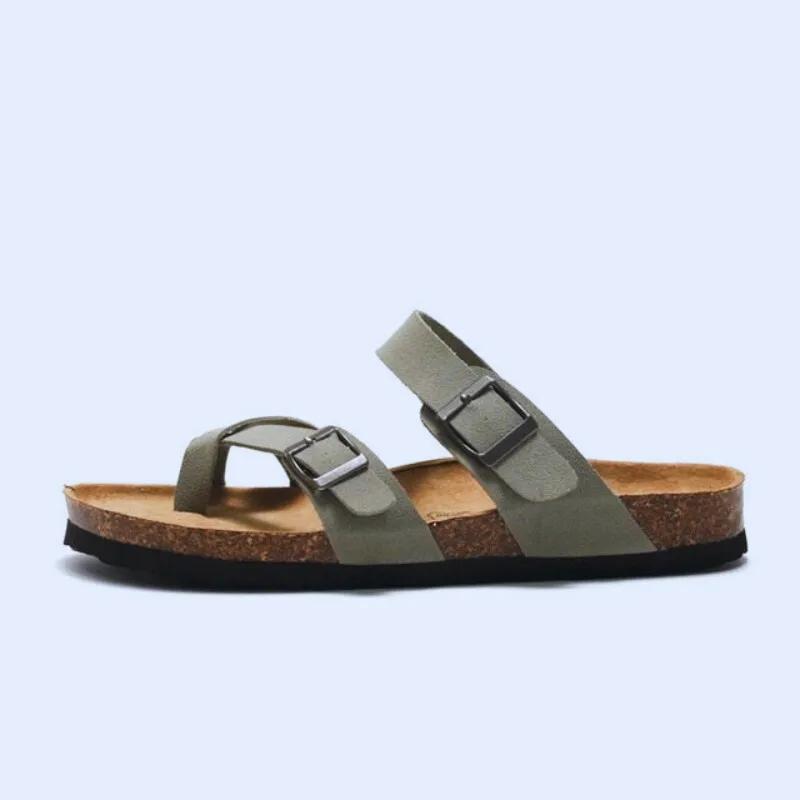 OCW Men Orthopedic Sandal Arch Support Breathable Comfortable Anti Slip Cork Buckle Strap Sandal