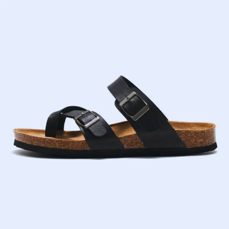 OCW Men Orthopedic Sandal Arch Support Breathable Comfortable Anti Slip Cork Buckle Strap Sandal