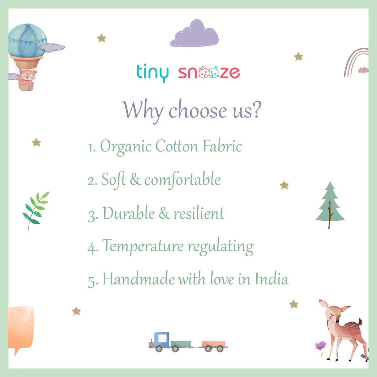 Tiny Snooze Foldable Baby Bed- Arctic