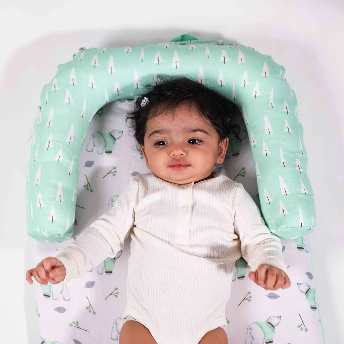 Tiny Snooze Foldable Baby Bed- Arctic